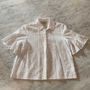 Madewell • White • Eyelet • Top • XS